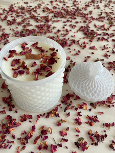 The Topaz With Botanical Rose Petals
